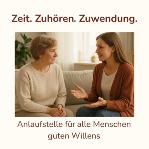 Banner für Aktion: Zeit. Zuhören. Zuwendung.